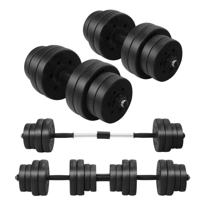 66 Lbs Fitness Dumbbell Weight Set with Adjustable Weight Plates and Handle