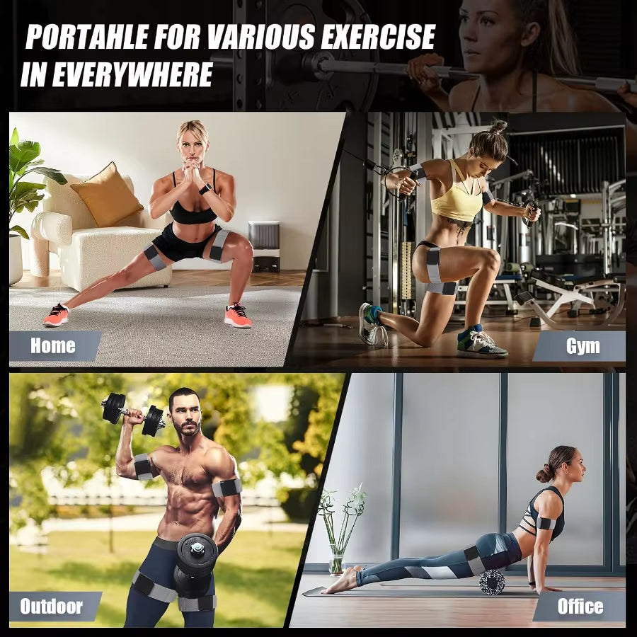 Booty Bands, Blood Flow Restriction Bands, Adjustable Training Bands for Glutes & Hip Building, Occlusion Resistance Bands