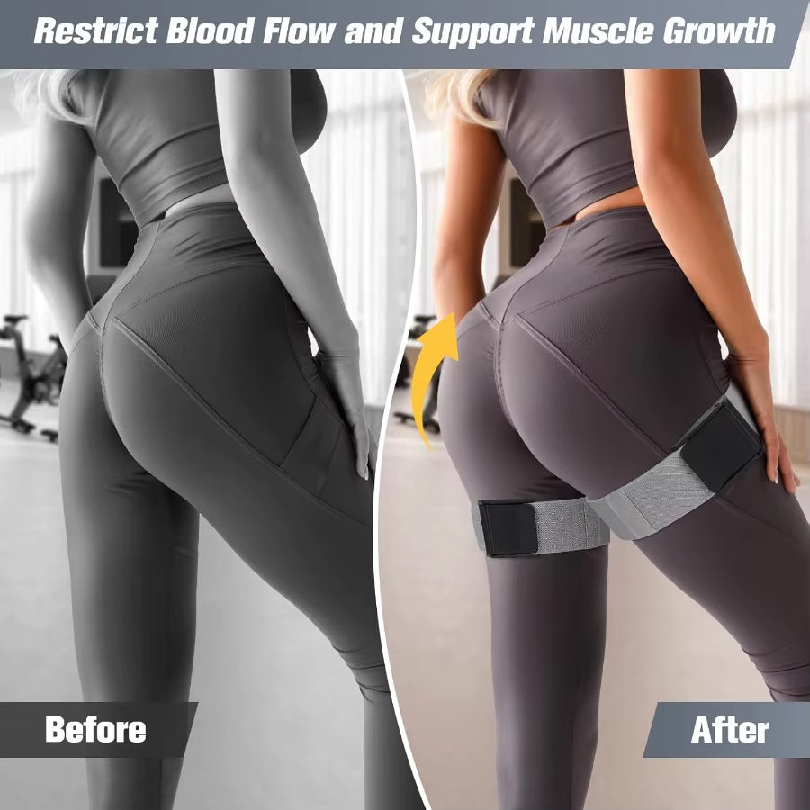 Booty Bands, Blood Flow Restriction Bands, Adjustable Training Bands for Glutes & Hip Building, Occlusion Resistance Bands